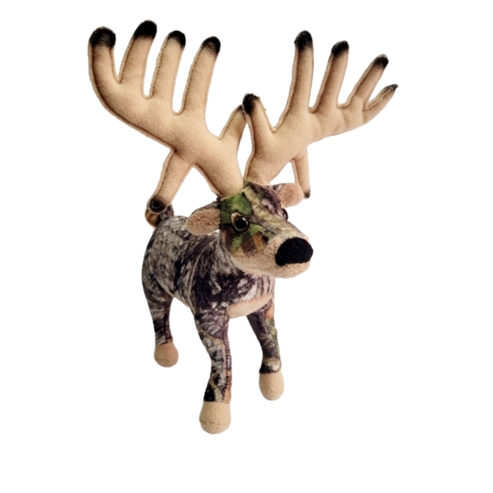 Camo Wild Life Artists Plush Deer Buck With Poseable Antlers